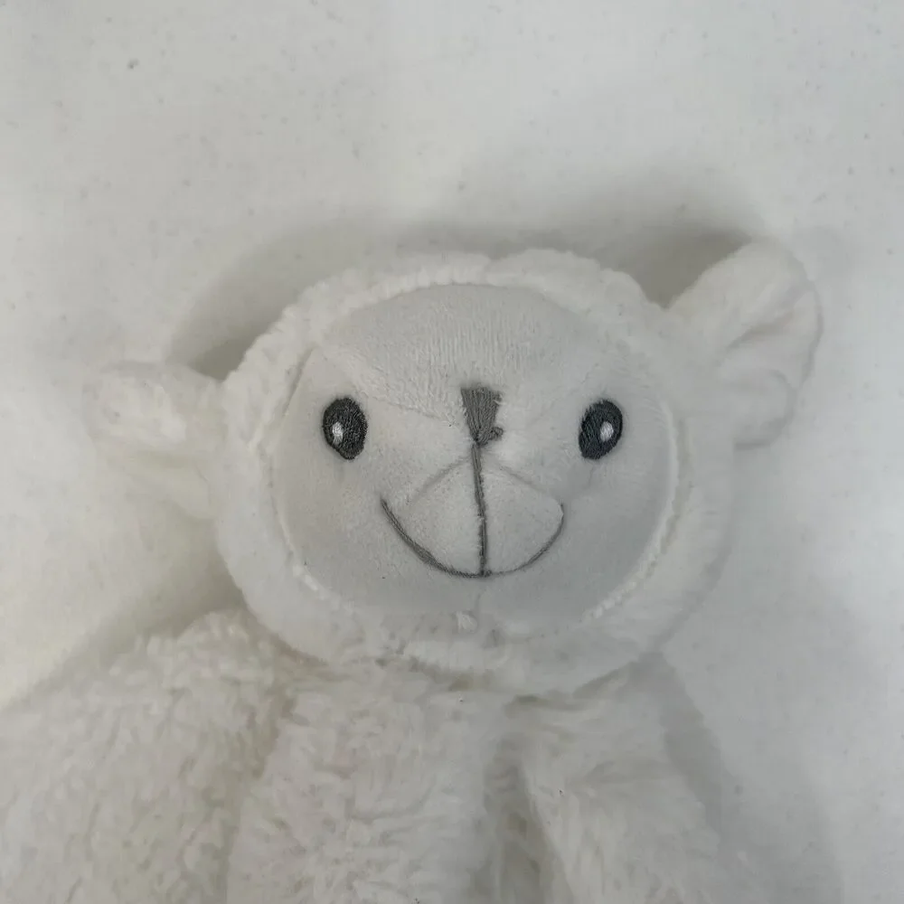 Manhattan Kids Plush Lamb Sheep lovey Baby Security Blanket‎ Fleece White Throw
